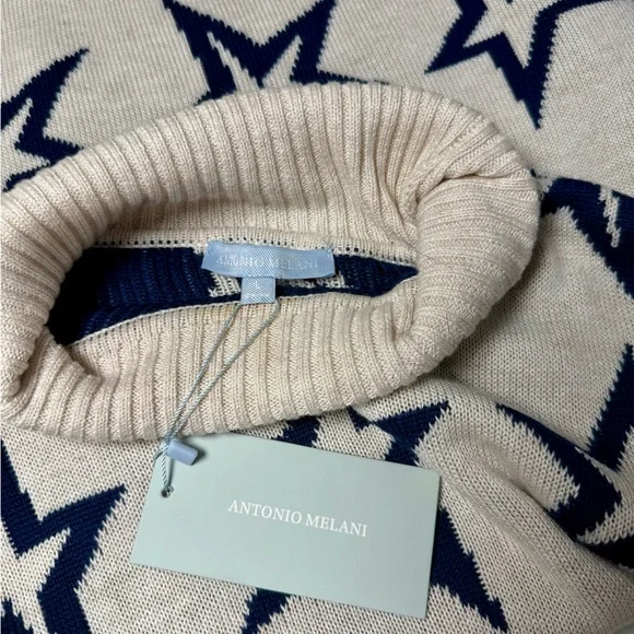 NWT Antonio Melani Active Star Wool Turtleneck Sweater - Picture 5 of 7